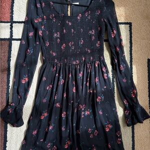 Hollister Black and Red Long Sleeve Dress